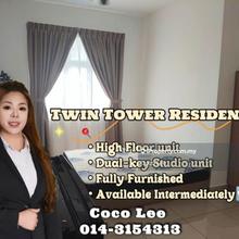 Twin Tower Residence @ High Floor Dual-key Studio unit