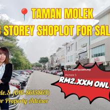 Taman Molek 3 Storey Shoplot For Sale