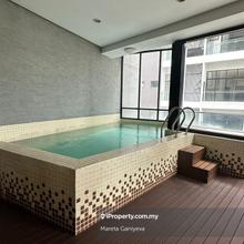 Private pool within the unit with large balcony