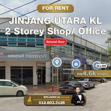 Jinjang Utara KL 2 Storey Shop/Office For Rent
