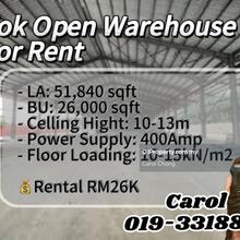 Ijok Open Warehouse for Rent