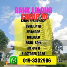 Bank Lelong Freehold Serin Residency Cyber 9 Cyberjaya, Selangor