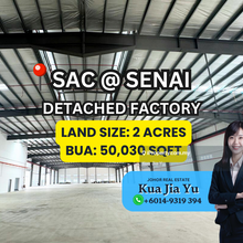 Senai Airport City  Sac Detached Factory 2 acres