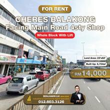 Cheres Balakong Facing Main Road 4sty Shop For Rent