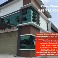 Kempas Utama Industrial Park, Spacious Factory for Rent, Ready Unit