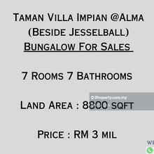 Taman Villa Impian Bungalow For sales 