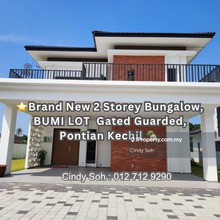 For Sale:Brand New 2 Storey Bungalow,Gated Guarded,Pontian Kechil 