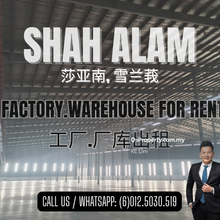 Class A Warehouse Esfr Sprinkler and Loading Bay for Rent, Shah Alam