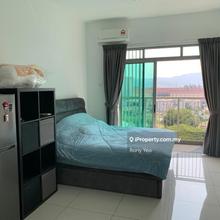 Hon Residensi Fully Furnished Studio Unit With Balcony For Rent !!