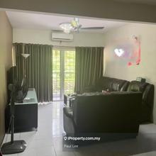 Puchong Jaya Apt 925sf no lift 1st Floor Partly Furnished Face Forest