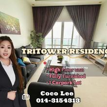 Tri Tower Residence @ Fully Furnished High Floor unit