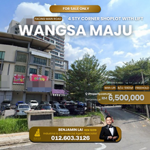 Freehold 4sty Corner Shoplot with Lift, Wangsa Maju