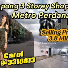 Kepong Metro Perdana  3 Storey Shop Tenanted unit For Sales
