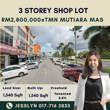Taman Mutiara Mas, 3 Storey Shop Lot For Sale
