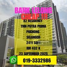 Bank Lelong X2 Residency Taman Putra Prima Puchong Selangor