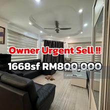 Owner Urgent Sell!! 1668sf Rm800k negotiable 