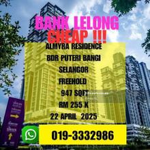 Bank Lelong Freehold Almrya Residence Bandar Puteri Bangi Selangor