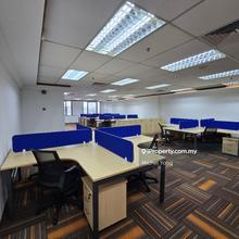 Fully Furnished 1900sf office ready move in walk to LRT MRT KLIA Expre