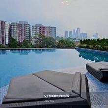 Full furnish well reno well kept unit, 3r2b w balcony unblock KL view