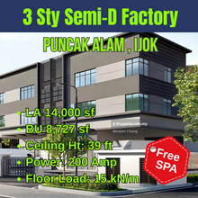 New 3 Storey Semi-D Factory  Kota Puteri Puncak Alam Ijok