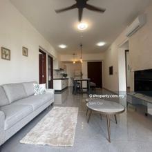 Nice  condo and furnished, garden facing, safe community & 2 cp