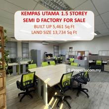 Kempas Utama, 1.5 Storey Semi D Factory, Bua 5,461 Sqf