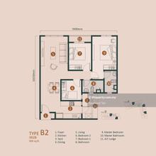 Bare Unit,Brand New, with Balcony, 3r2b2 Carparks, Nice view