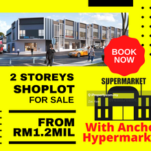 Double Storeys Shop with Stand Alone Anchor Hypermarket , Bandar Saujana Putra