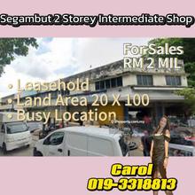 Busy Location Segambut Intermediate 2 Sty Shop For Sales