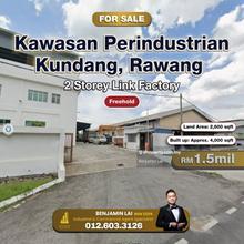 Kawasan Perindustrian Kundang, Rawang 2 Storey Link Factory for Sale
