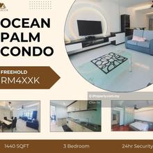 Freehold Ready Tenant 24hr Security rm1800 Ocean Palm Condo Klebang
