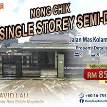 Nong Chik Single Storey Semi-D for Sale