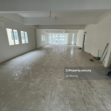 Facing Jalan Raja Uda main road corner unit. First floor.Big & spaces.