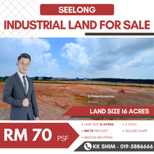 Senai Seelong 16 Acres Industrial Land for Sale