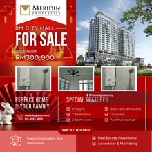 Bm City Mall I 871sf I Basic unit I 2 Bedrooms I Freehold Bandar Perda