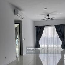 Partly furnished with airconds / Kitchen cabinet  / Actual unit