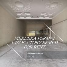 MERDEKA PERMAI SEMI-D FACTORY, MERDEKA PERMAI 1 1/2 Storey Factory For Rent, Batu Berendam