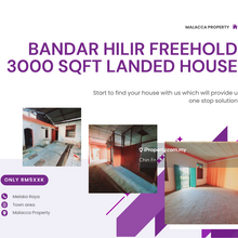 Freehold Big 3000 sqft House Bandar Hilir Mahkota Hospital Melaka Raya