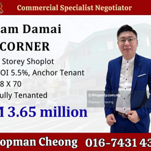 Corner lot with 5.5% ROI