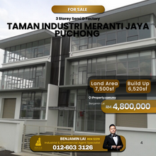 Taman Industri Meranti Jaya, Puchong Semi D Factory For Sale   