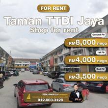 Shop for rent, Taman Ttdi Jaya