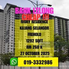 Bank Lelong Freehold Ivory Residence Mutiara Heights Kajang Selangor