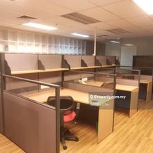 Good location, small fully furnished office, lift cctv, security, safe