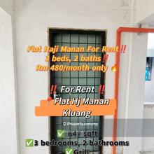 Flat Haji Manan Kluang For Rent