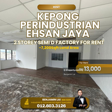 Kepong Taman Perindustrian Ehsan Jaya 2 Storey Semi D Factory For Rent