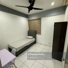 Single Bed Room with Curtain First Residence Kepong