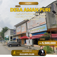 Desa Aman Puri 2.5-sty Shop For Sale