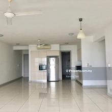Spacious living hall & dining area, unit facing cozy park view