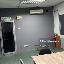 Kepong office with lift walking distance to MRT station Part furnished