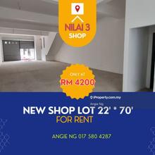 Nilai 3 new shoplot ground floor for rent